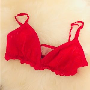 Hanky Panky Red Lace Bralette (Only Worn Once!)
